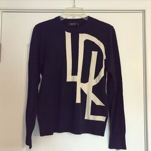 Lauren Ralph Lauren Navy and White Sweater